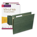 File Folders | Smead 64035 1/3-Cut Tabs Letter Size Hanging Folders - Standard Green (25/Box) image number 1