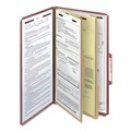 File Folders | Smead 19023 2 in. Expansion Recycled Pressboard Classification Folders - Red Exterior/Legal Size (10/Box) image number 6
