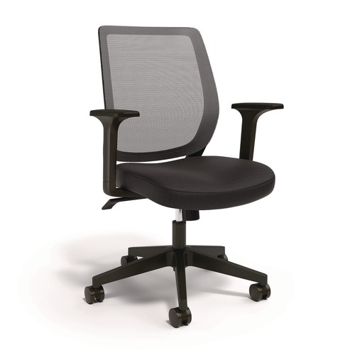 Office Chairs | Alera ALEWX42BME17 17.09 in. to 20.83 in. Seat Height Supports Up to 275 lbs. Wessex Ergonomic Fabric Mesh Swivel Task Chair - Black image number 0