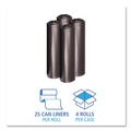 Just Launched | Boardwalk X6639SKKR01 33 in. x 39 in. 33 gal. 1.2 mil Recycled Low-Density Polyethylene Can Liners - Black (100/Carton) image number 2