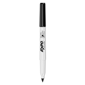 EXPO 2003894A Low-Odor Extra-Fine Tip Dry Erase Marker Office Value Pack - Black (36/Pack)