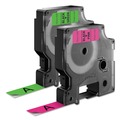 Labels | DYMO 1933238 0.5 in. x 10 ft. D1 High-Performance Polyester Perm Label Tape - Black on Neon (2/Pack) image number 0