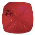 Trash Bags | Heritage A8046PR Healthcare Biohazard Printed Low-Density Can Liners Biohazard 45 gal 1.3 mil 40 x 46 Red Flat Pack (200/Carton) image number 4