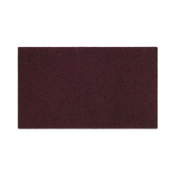 Boardwalk 7100151258 20 in. x 14 in. Deep Scrub Pads - Maroon (10/Carton)