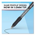 Pens | Paper Mate 2095462 Profile 1 mm Retractable Ballpoint Pen - Blue Ink/Translucent Blue Barrel/Medium (1-Dozen) image number 1