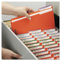 File Folders | Smead 12540 0.75 in. Expansion Top Tab Colored 2-Fastener Folders - Letter Size/Orange Exterior (50/Box) image number 5