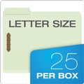File Folders | Pendaflex 17178EE 1/3-Cut Tabs 1 in. Expansion 2 Fasteners Letter Size Heavy-Duty Pressboard Folders - Green (25/Box) image number 5