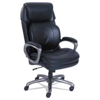 | SertaPedic 48964 Supports Up to 400 lbs. 19 in. to 22 in. Seat Height Cosset Big and Tall Executive Chair - Black Seat/Back, Slate Base