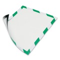 Back to School Sale | Durable 4772131 8.5 in. x 11 in. DURAFRAME Security Magnetic Sign Holder - Green/White Frame (2/Pack) image number 0