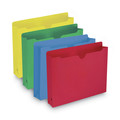 File Folders | Smead 75673 Straight Tab Letter Size Colored File Jackets with Reinforced Double-Ply Tab - Assorted Colors (50/Box) image number 1