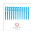 Highlighters | Universal UNV08854 Chisel Tip Fluorescent Blue Ink Blue Barrel Pocket Highlighters (1 Dozen) image number 6