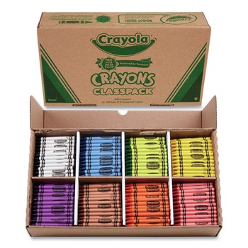 ARTS AND CRAFTS | Crayola 528008 8-Color Classpack Regular Crayons (800/Box)