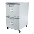 Office Filing Cabinets & Shelves | Storex 61310B01C 14.75 in. x 18.25 in. x 26 in. 2 Legal/Letter-Size File Drawers Mobile Filing Cabinet - Gray image number 1