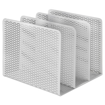 Artistic ART20009WH Urban Collection 8 in. x 8 in. x 7.25 in. 3 Sections Letter Size Files Punched Metal File Sorter - White