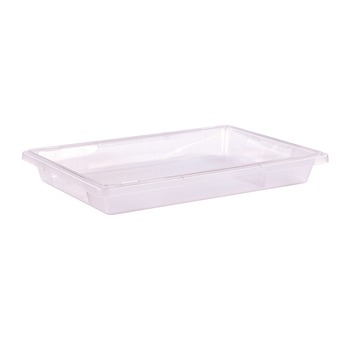 Carlisle 1062007 18 in. x 26 in. x 3.5 in. 5 gal. StorPlus Polycarbonate Food Storage Container - Clear