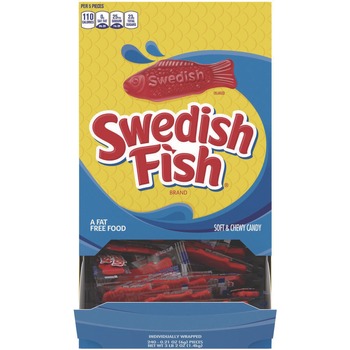Swedish Fish 00 70462 43146 00 Grab-and-Go Candy Snacks In Reception Box (240-Pieces/Box)