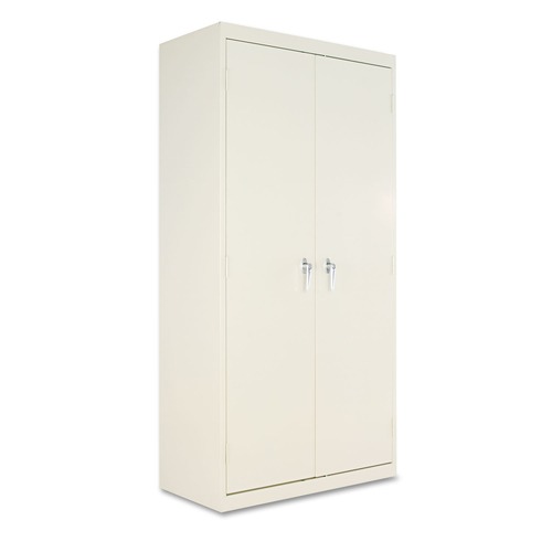 Office Filing Cabinets & Shelves | Alera CM7218PY 36 in. x 18 in. x 72 in. Heavy-Duty Welded Storage Cabinet with 4 Adjustable Shelves - Putty image number 0