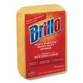 Sponges & Scrubbers | Brillo 22401 4.25 in. x 6.25 in. Multi-Purpose Sponge - Yellow (6/Carton) image number 3