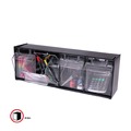 Boxes & Bins | Deflecto 20404OP 23.63 in. x 6.63 in. x 8.13 in. 4 Sections Tilt Bin Interlocking Multi-Bin Storage Organizer - Black/Clear image number 8