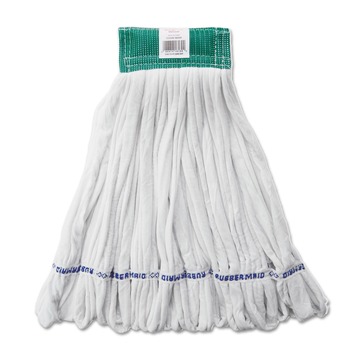 Rubbermaid Commercial FGT25500WH00 Rough Floor Cotton/Synthetic Mop Head - Medium, White (12/Carton)