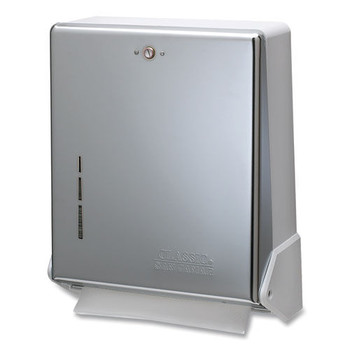 San Jamar T1905XC 11.63 in. x 5 in. x 14.5 in. True Fold C-Fold/Multifold Paper Towel Dispenser - Chrome