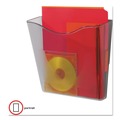 Desktop Organizers | Deflecto 63002 Euro-Style DocuPocket 10.25 in. x 4 in. x 10 in. A4/Legal/Letter/Magazine/Portfolio Size Portrait Wall File - Smoke image number 4