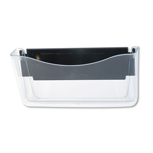 Wall Racks & Hooks | Rubbermaid 65986 13.75 in. x 3 in. x 6.63 in. A4/Letter Size Unbreakable Magnetic Wall File - Clear image number 0