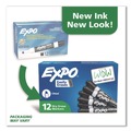 Washable Markers | EXPO 80001A Broad Chisel Tip Low-Odor Dry-Erase Marker - Black (1 Dozen) image number 6