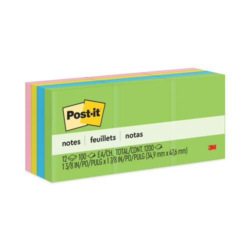 Notebooks & Pads | Post-it Notes 653-AU 1.5 in. x 2 in. Original Pads in Floral Fantasy Collection Colors (12 Pads/Pack) image number 0