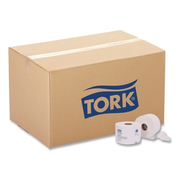 Tork 162090 2-Ply Septic Safe Advanced Bath Tissue Roll with OptiCore - White (36/Carton)
