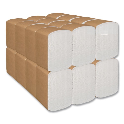 Paper Towels and Napkins | Scott 98740 13 in. x 12 in. 1-Ply Full-Fold Dispenser Napkins - White (6000/Carton) image number 0