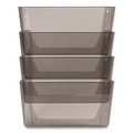 Desktop Organizers | Deflecto 73402 DocuPocket 13 in. x 4 in. 4 Sections Letter Size Stackable Four-Pocket Wall File - Smoke image number 4