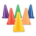 Floor Signs & Safety Signs | Champion Sports TC9SET 5 in. x 5 in. Base 9 in. Tall  High-Visibility Plastic Cones - Assorted Colors (6/Set) image number 0
