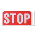 Floor Signs & Safety Signs | Tatco 17520 18 in. Red/White Face White Graphics Handheld Stop Sign image number 1