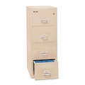 Office Filing Cabinets & Shelves | FireKing 4-2131-CPA 20.81 in. x 31.56 in. x 52.75 in. Insulated 4-Drawer Vertical File with 1-Hour Fire Protection - Parchment image number 0