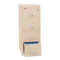 Office Filing Cabinets & Shelves | FireKing 4-2131-CPA 4 Legal-Size File Drawers 1-Hour Fire Protection 20.81 in. x 31.56 in. x 52.75 in. Insulated Vertical File - Parchment image number 0