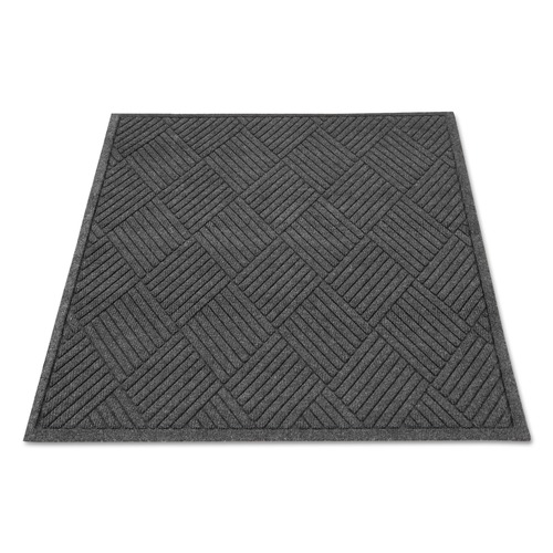 Office Chair Mats | Guardian EGDFB030404 EcoGuard 36 in. x 48 in. Diamond Floor Mat - Rectangular Charcoal image number 0
