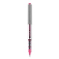 Pens | uni-ball 60384 VISION 0.7 mm Stick Roller Ball Pen - Pink Ink/Silver/Pink/Clear Barrel/Fine (1-Dozen) image number 1