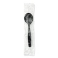  | Dixie SH53C7 Individually Wrapped Heavyweight Polystyrene Soup Spoons - Black (1000/Carton) image number 1