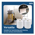 Paper Towels and Napkins | GEN G2820 1-Ply 8 in. x 800 ft. Hardwound Roll Towels - White (6/Carton) image number 7