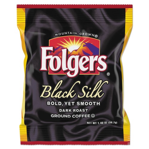 Coffee | Folgers 2550000019 1.4 oz. Packet Coffee - Black Silk (42/Carton) image number 0