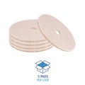 Just Launched | Boardwalk BWK4019NHE 19 in. Diameter Natural Hog Hair Burnishing Floor Pads - Tan (5/Carton) image number 2
