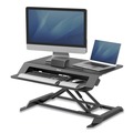 Office Desks & Workstations | Fellowes Mfg Co. 8215001 Lotus LT 34.38 in. x 28.38 in. x 7.62 in. Sit-Stand Workstation- Black image number 3