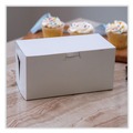Food Trays, Containers, and Lids | SCT 1549 9 in. x 5 in. x 4 in. Standard Paper One-Piece Non-Window Bakery Boxes - White (250/Bundle) image number 3