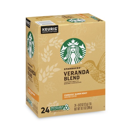Coffee | Starbucks 12434950 Coffee K-Cups Pack - Veranda Blend (24/Box) image number 0