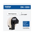 Labels | Brother DK1203 0.66 in. x 3.4 in. Die-Cut File Folder Labels - White (1-Roll) image number 0