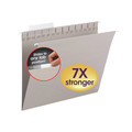 File Folders | Smead 64092 Letter Size 1/3-Cut Tabs TUFF Hanging Folders with Easy Slide Tab - Steel Gray (18/Box) image number 3