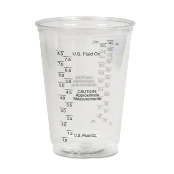 BREAKROOM SUPPLIES | Dart TP10DGM 10 oz. Graduated Plastic Medical and Dental Cups - Clear (1000/Carton)