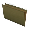 File Folders | Pendaflex 42701EE 1/5-Cut Ready-Tab Extra Capacity Reinforced Colored Letter Size Hanging Folders - Standard Green (20/Box) image number 0
