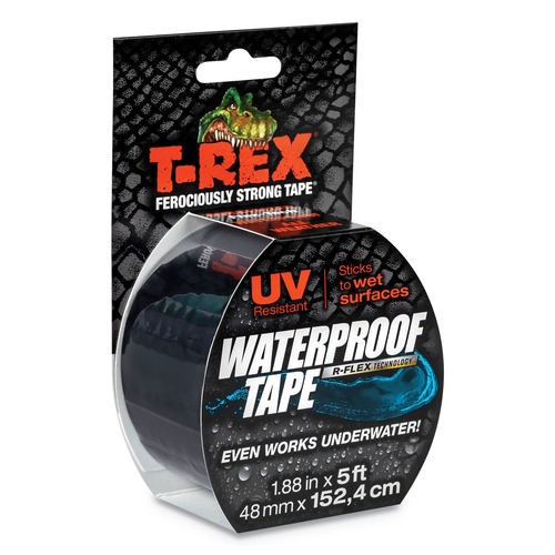 Tapes | T-REX 285988 3 in. Core 2 in. x 5 ft. Waterproof Tape - Black image number 0